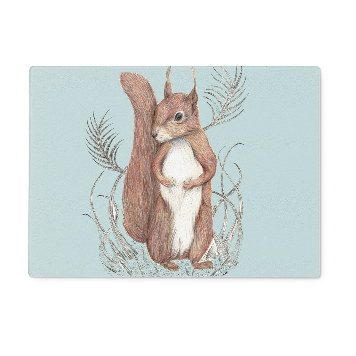 Squirrel Glass Chopping Board