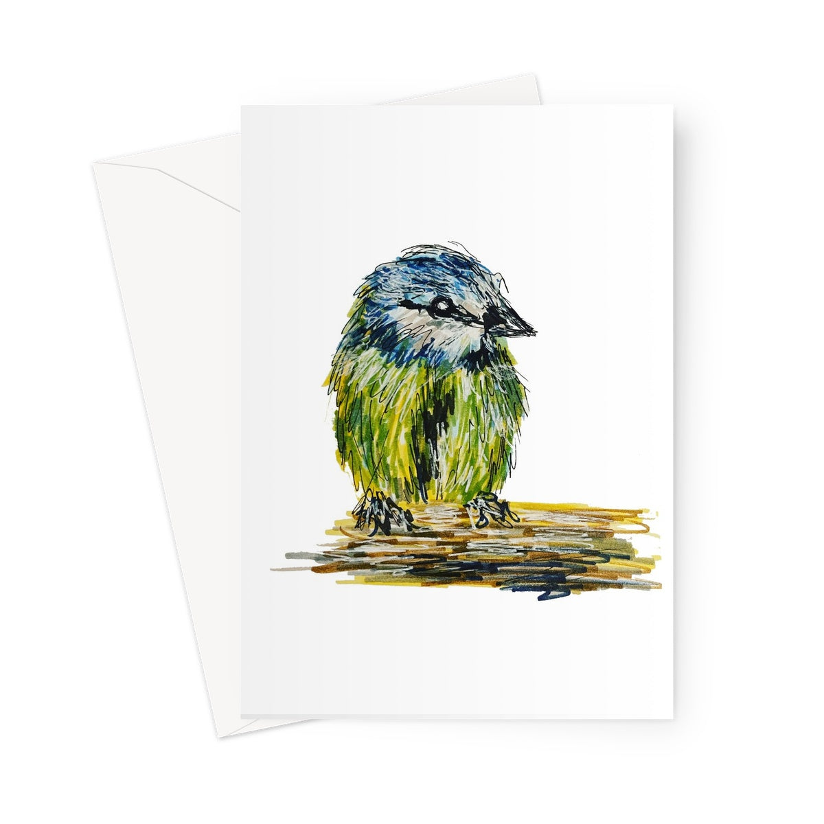 Bluetit Greeting Card