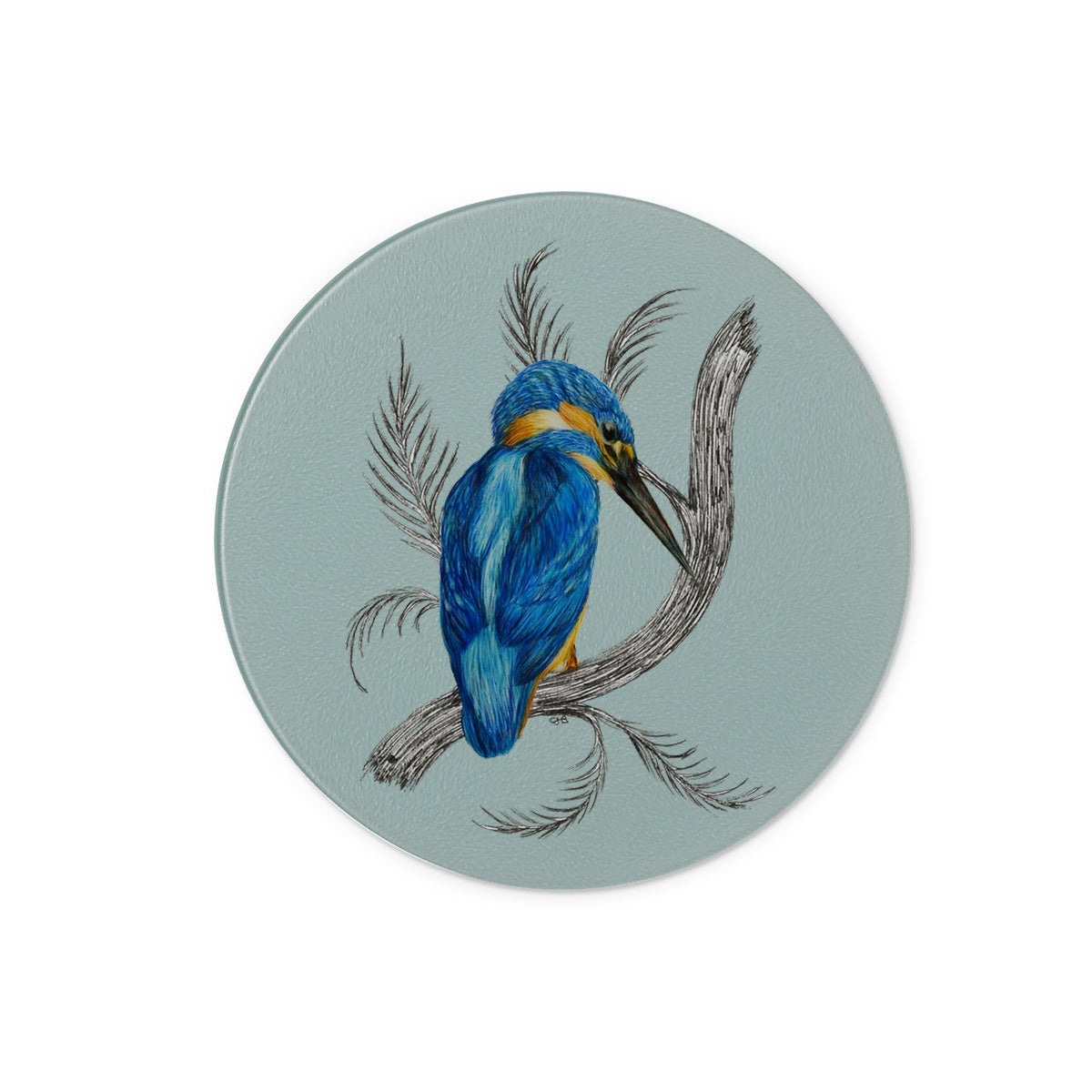 Kingfisher Glass Chopping Board