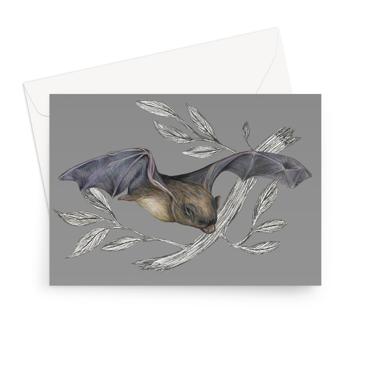 Bat Slate Greeting Card