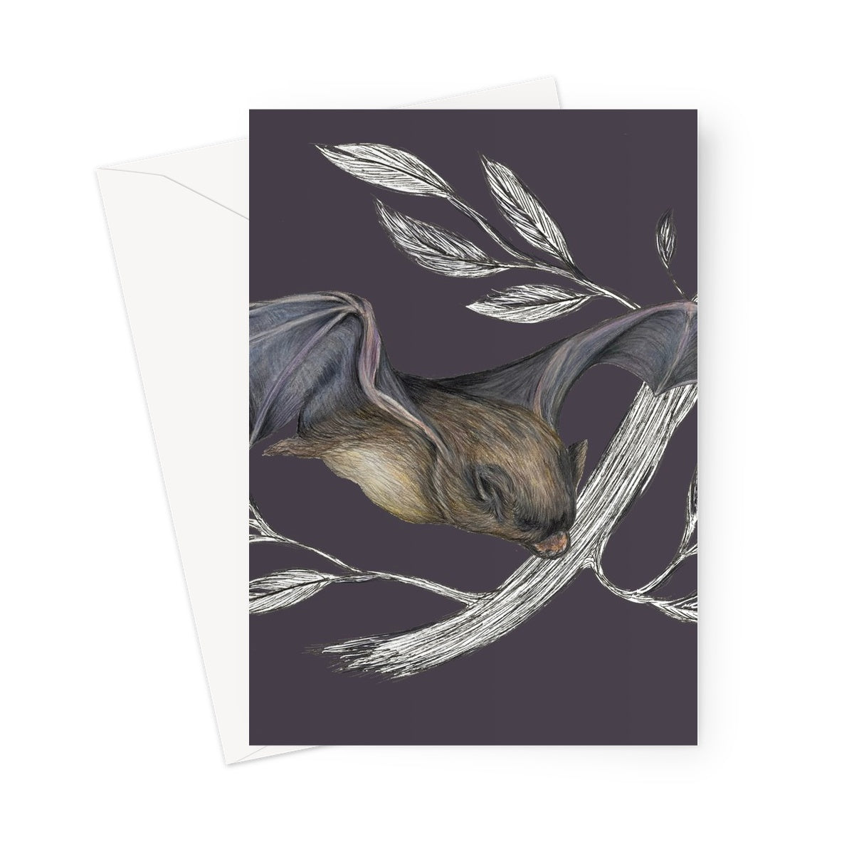 Bat Grape Greeting Card