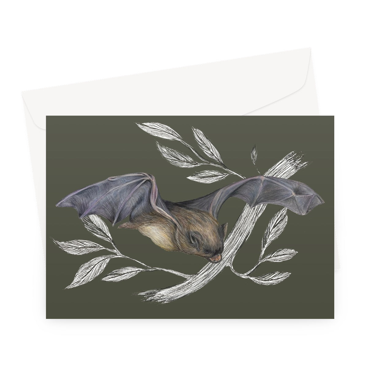 Bat Forest Greeting Card