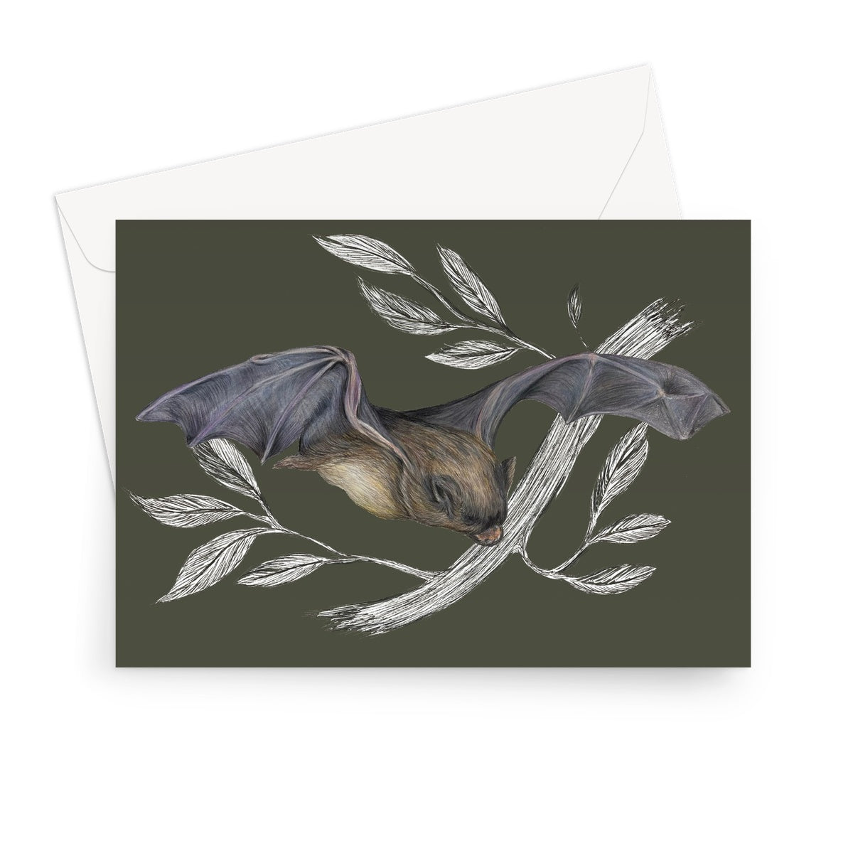 Bat Forest Greeting Card