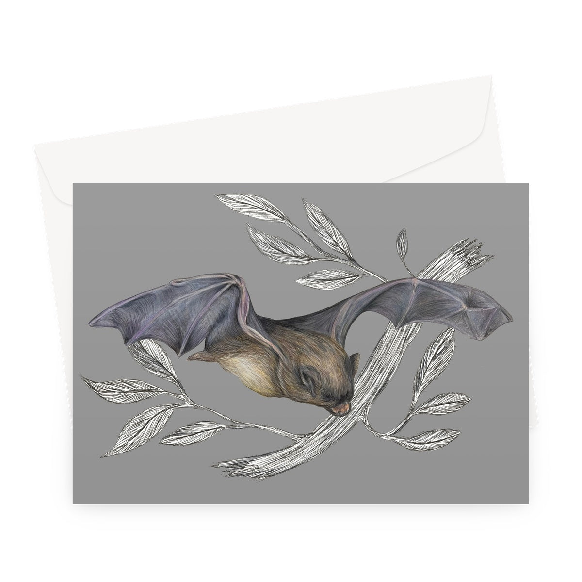 Bat Slate Greeting Card