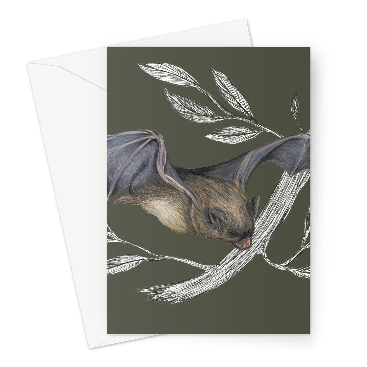 Bat Forest Greeting Card