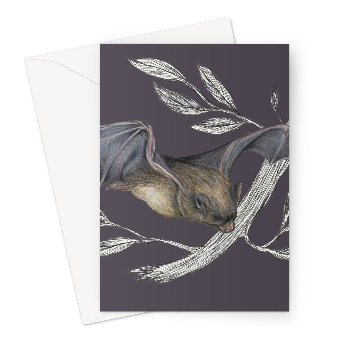 Bat Grape Greeting Card