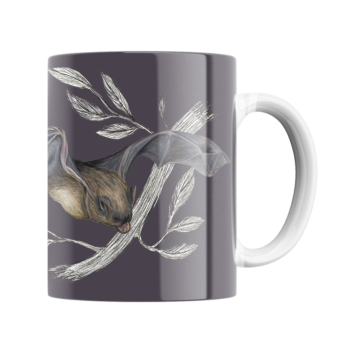 Bat Mug (Slate Purple Forest)