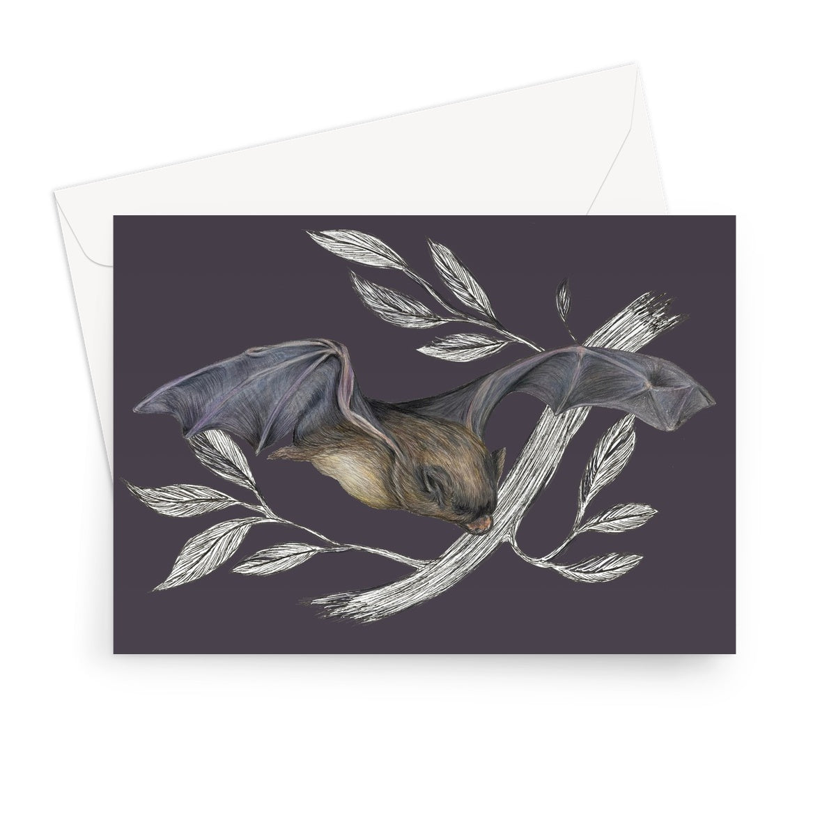 Bat Grape Greeting Card