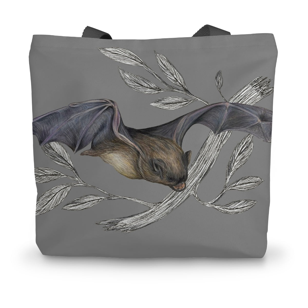 Bat Slate Canvas Tote Bag