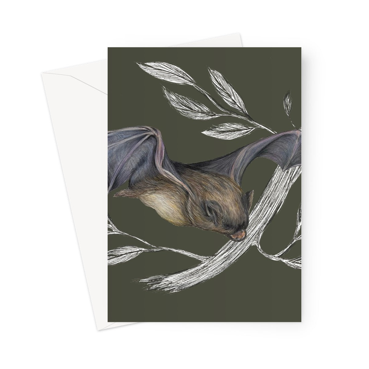 Bat Forest Greeting Card