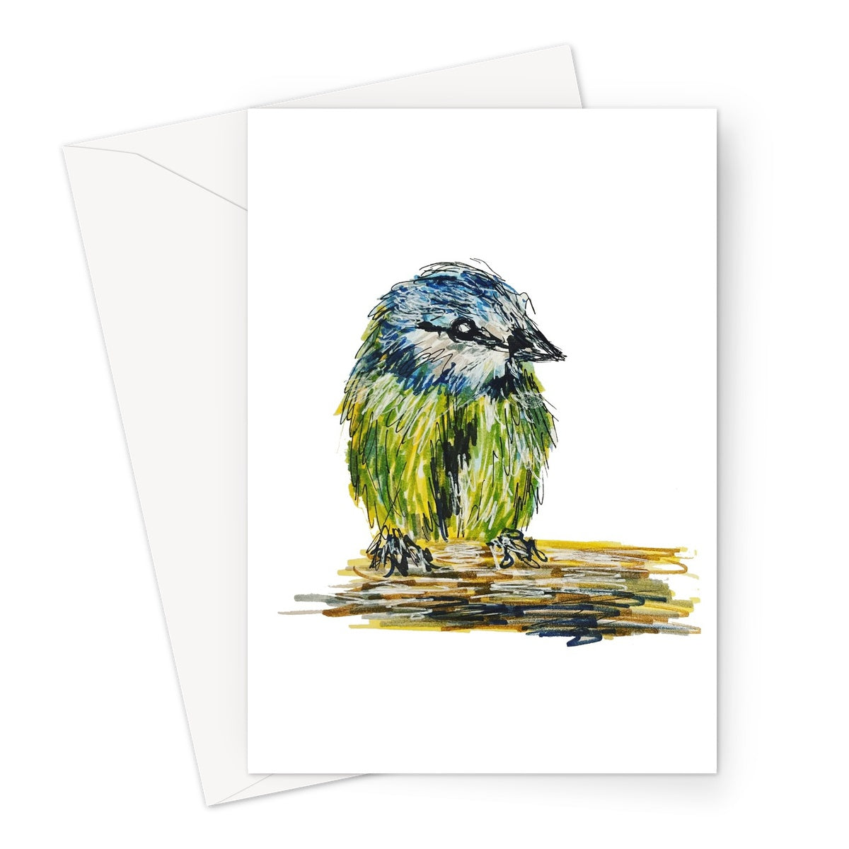 Bluetit Greeting Card