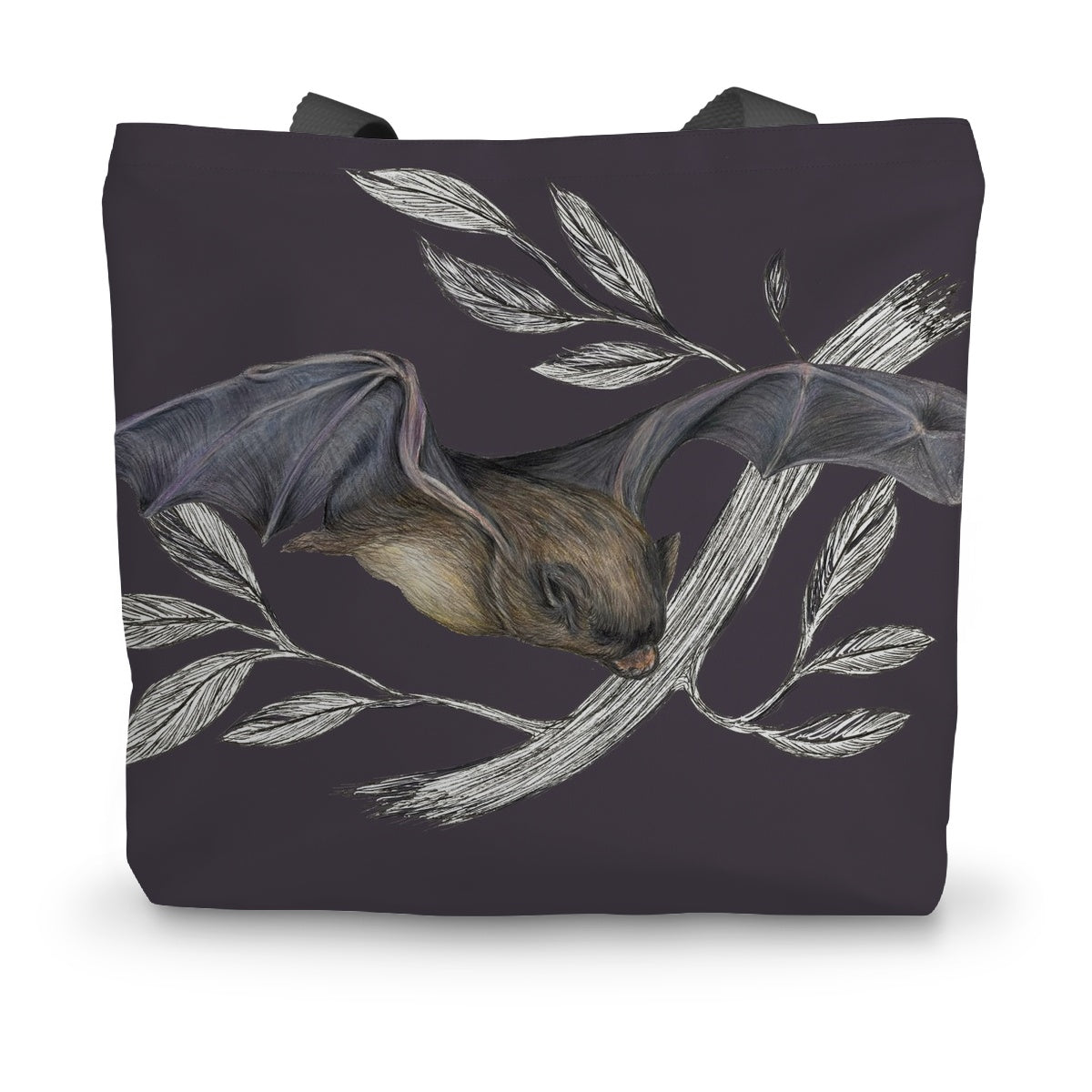 Bat Grape Canvas Tote Bag