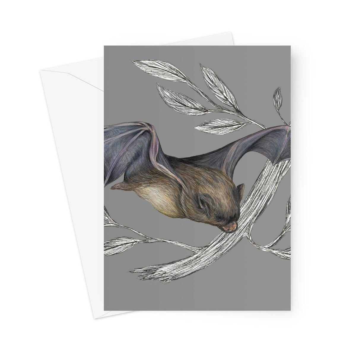 Bat Slate Greeting Card