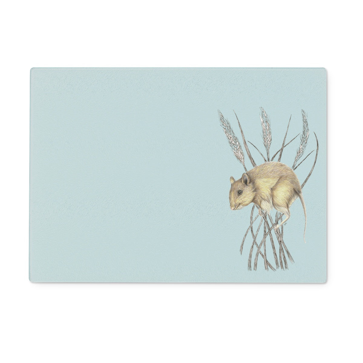 Field Mouse Glass Chopping Board