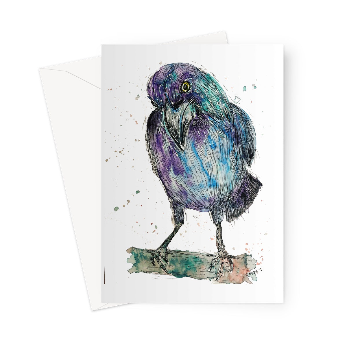 Crow Greeting Card