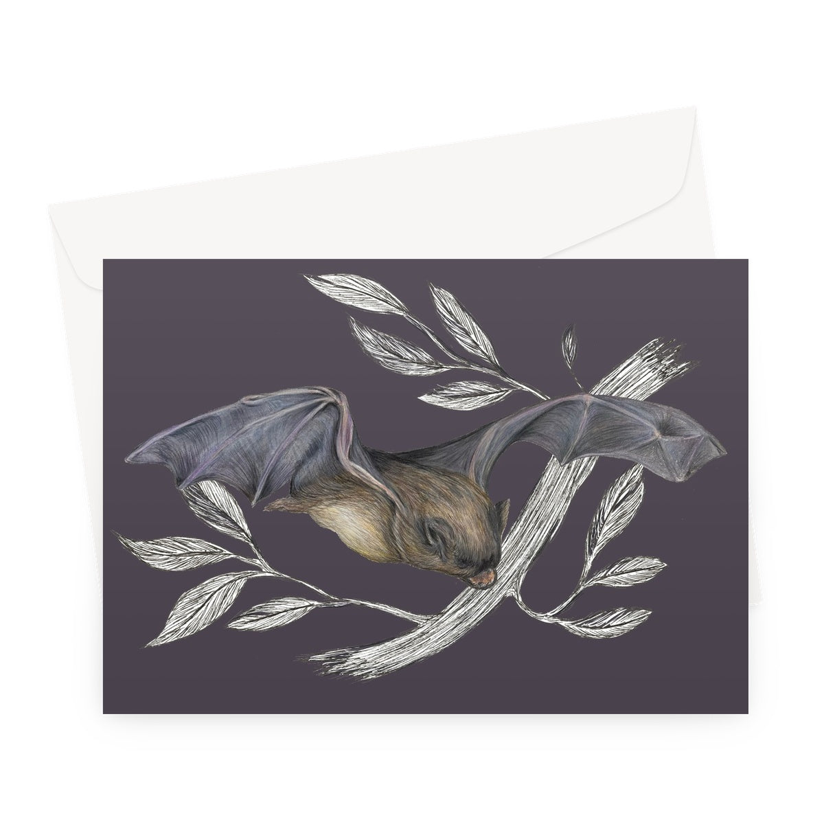 Bat Grape Greeting Card